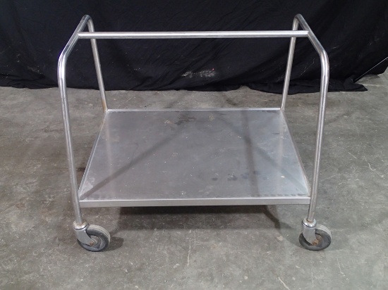 Stainless steel cart - 35in x 28in base - 31in tall overall