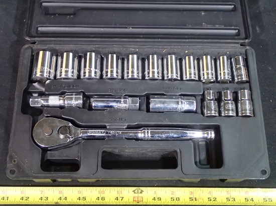 Stanley 1/2in drive socket set - SAE - 1/8in - 1in
