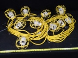 (2) 50 ft HD contractors temporary light strings - 5 lamps per string