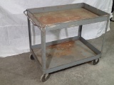 Heavy duty 2-tier shop cart - 36in L x 24in W x 32in H
