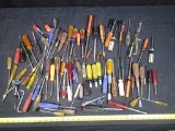 Large lot of various screwdrivers