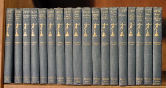 Antiquarian (20th C.) Book Set of 18 Vols.: O. Henry, Biographical Edition, Cloth Covers, Octavo