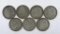 Lot of Seven US 1921 Morgan Silver Dollars; 3-P, 3-D, 1-S; Condition As Shown