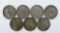 Lot of Seven US 1922 Peace Silver Dollars; 6-P, 1-S; Condition As Shown