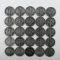 Lot of 25 1940s US Liberty Walking Silver Half Dollars; Condition As Shown