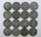 Lot of 16 US Franklin Silver Half Dollars; Condition As Shown
