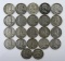 Lot of 22 US Franklin Silver Half Dollars; Condition As Shown