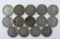 Lot of 14 US 1963 Franklin Silver Half Dollars; Condition As Shown