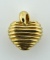 14K Yellow Gold ¾ Inch Heart Pendant, 0.7 DWT