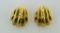18K Yellow Gold ¾ Inch Earrings, 1.5 DWT