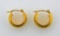 18K Yellow Gold, ½ Inch Earrings, 1.0 DWT
