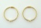 14K Yellow Gold & 3 MM Pearl ½ Inch Earrings, 0.4 DWT