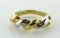Ladies Size 6.5 Ring: 14K Yellow & White Gold, 2.6 DWT