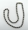 Silver & Black Onyx 24 Inch Necklace, Magnetic Clasp