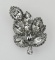 Vintage Weiss Austrian Crystal 2 Inch Leaf Pin