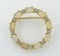 Vintage Faux Opals 1 Inch Glass Stone Pin