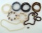Lot of Freshwater Pearl Wrap Bracelets and Two Faux Pearl Necklaces, 14 & 17 Inches