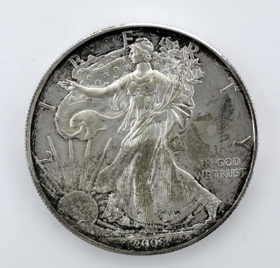 2008 US Fine Silver Eagle Dollar; Condition As Shown