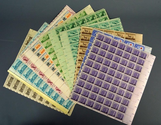 Lot of US 3 Cent – 4 Cent Postage Stamp Sheets