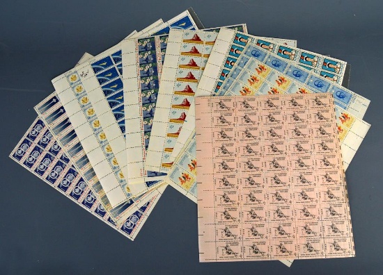 Lot of US 4 Cent Postage Stamp Sheets