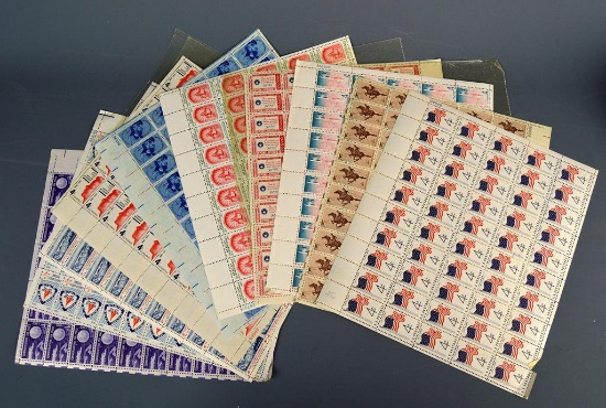 Lot of US 4 Cent Postage Stamp Sheets