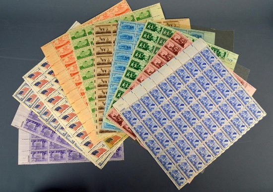 Lot of US 3 Cent – 4 Cent Postage Stamp Sheets