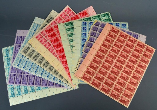 Lot of US 3 Cent – 4 Cent Postage Stamp Sheets