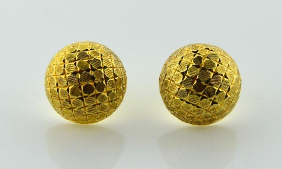14K Yellow Gold ½ Inch Earrings, 0.9 DWT