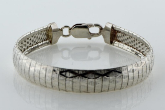 Ladies Sterling Silver 7 Inch Bracelet