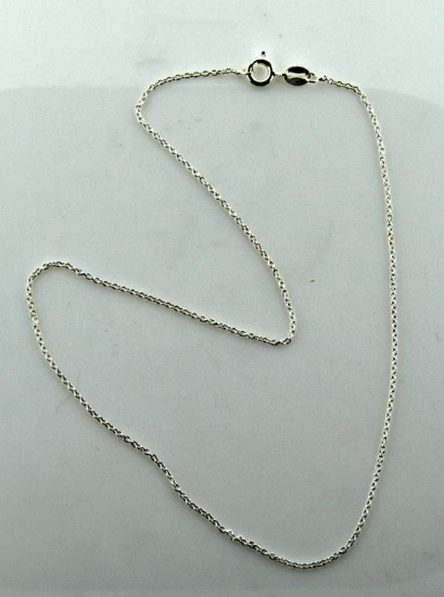 Ladies Sterling Silver 14 Inch Chain Necklace