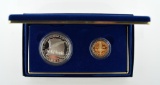 US Mint 1987 Constitution Gold Silver Coin Set: $5 Gold & $1 Silver