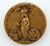 Medallic Art Co. South Carolina Tricentennial Bronze Medallion, 1.5 Inch Diam.