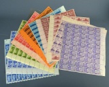 Lot of US 3 Cent Postage Stamp Sheets