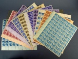 Lot of US 3 Cent Postage Stamp Sheets
