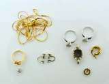 Lot of Broken Karat Gold Jewelry: 14K=10.6 DWT; 10K= 0.6 DWT