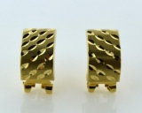 14K Yellow Gold Earrings, ½ Inch, 1.6 DWT