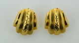 18K Yellow Gold ¾ Inch Earrings, 1.5 DWT