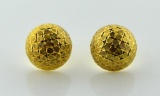 14K Yellow Gold ½ Inch Earrings, 0.9 DWT