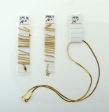 Lot of Three 14K Yellow Gold Necklaces, 1.6 DWT