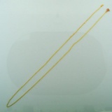 10K Yellow Gold 18 Inch Chain Necklace, 0.2 DWT