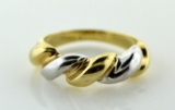 Ladies Size 6.5 Ring: 14K Yellow & White Gold, 2.6 DWT