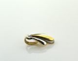 14K White & Yellow Gold Slide 1 Inch  Pendant, 4.4 DWT