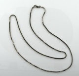 Ladies Sterling Silver 26 Inch Box Chain Necklace
