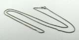 Ladies Sterling Silver 30 Inch Box Chain Necklace