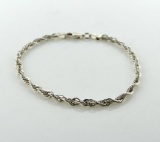 Ladies Sterling Silver 7.25 Inch Bracelet