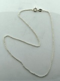 Ladies Sterling Silver 14 Inch Chain Necklace