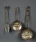 Lot of Three Antique S. Kirk & Son Balto Rose Repousse Sterling Silver Serving Pieces, 136 g