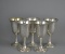 Set of Five Wallace Sterling Silver Goblets, 6.5 Inches H, 798 g