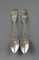 Pair of Antique C. Bard & Son Coin Silver (900/1000)  Fiddleback Spoons, 115 g