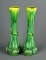 Pair of Ceramic Phil-Mar #2106 Green Vases